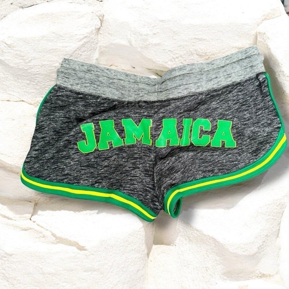 Y2K Gray Jamaica Women's Booty Micro Shorts M